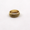 Ring Size - 9 Brass Spinner Ring I - BSPR997 18K Gold Plated Brass Bentley Rotating Chain Spinner Ring